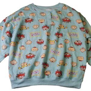 NICKELODEON DIL PICKLE Women's size 2X (18-20) Sleepwear Pajama Top Shirt